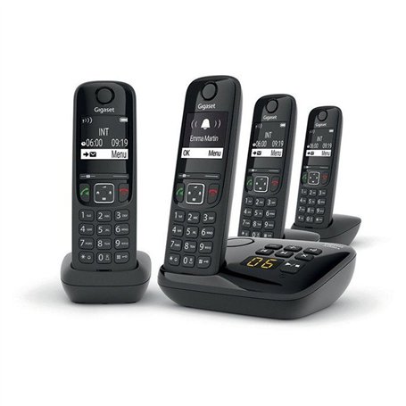 GIGASET Téléphone Fixe AS690 A Quattro Noir