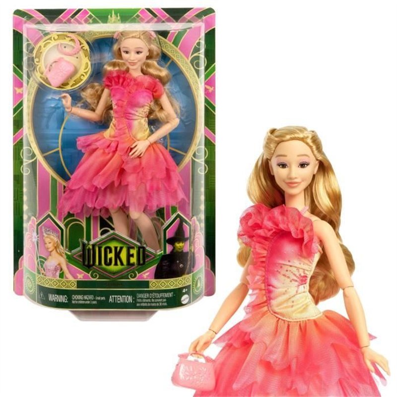 Mattel-Wicked-Poupée Glinda avec accessoires et habillages amovibles - Disney - HXT63