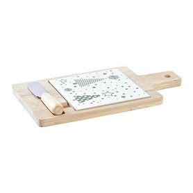 Ensemble à apértif DKD Home Decor Blanc Vert Bambou Grès (21