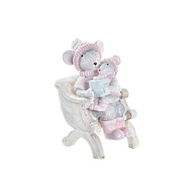 Décorations de Noël DKD Home Decor Souris Résine (8 x 5