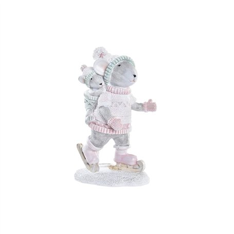 Décorations de Noël DKD Home Decor Souris Résine (7 x 5 x 11 cm)
