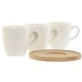 Ensemble de tasses à café Home ESPRIT Blanc Bambou Porcelaine 90 ml