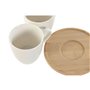 Ensemble de tasses à café Home ESPRIT Blanc Bambou Porcelaine 90 ml