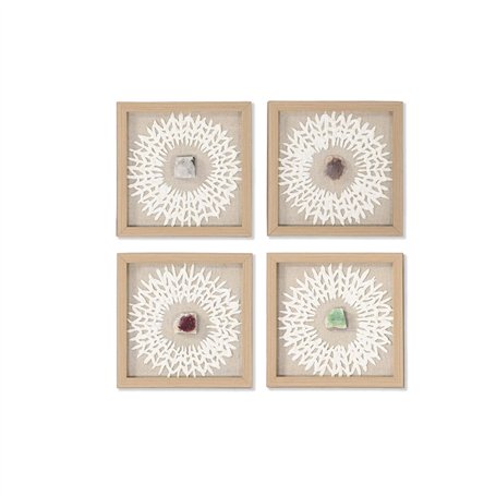Cadre Home ESPRIT Blanc Naturel Moderne 22 x 2 x 22 cm