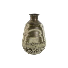 Vase Home ESPRIT Vert Aluminium 18 x 18 x 30 cm