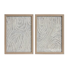 Cadre Home ESPRIT Blanc Naturel Scandinave 25 x 2 x 35 cm
