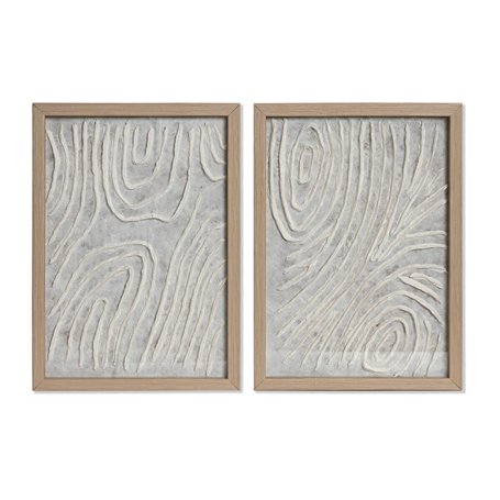 Cadre Home ESPRIT Blanc Naturel Scandinave 25 x 2 x 35 cm