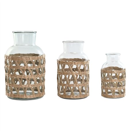 Vase Home ESPRIT Naturel Verre 18