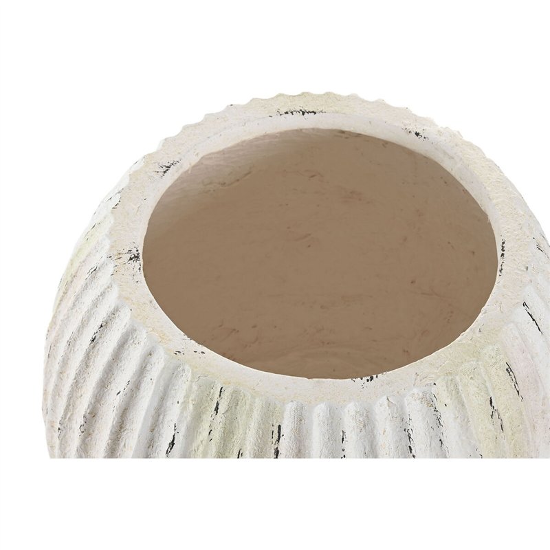 Image secondaire de Vase Home ESPRIT Blanc Magnésium 36 x 36 x 26 cm