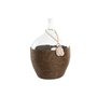Vase Home ESPRIT Transparent Brun foncé Verre Colonial 37 x 37 x 55 cm