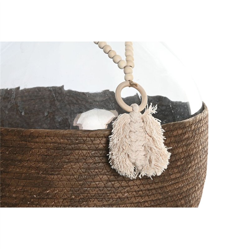 Image secondaire de Vase Home ESPRIT Transparent Brun foncé Verre Colonial 37 x 37 x 55 cm