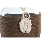 Vase Home ESPRIT Transparent Brun foncé Verre Naturel Colonial 26 x 26 x 39 cm