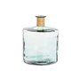 Vase Home ESPRIT Transparent Joncs Cristal recyclé Naturel 35 x 35 x 45 cm