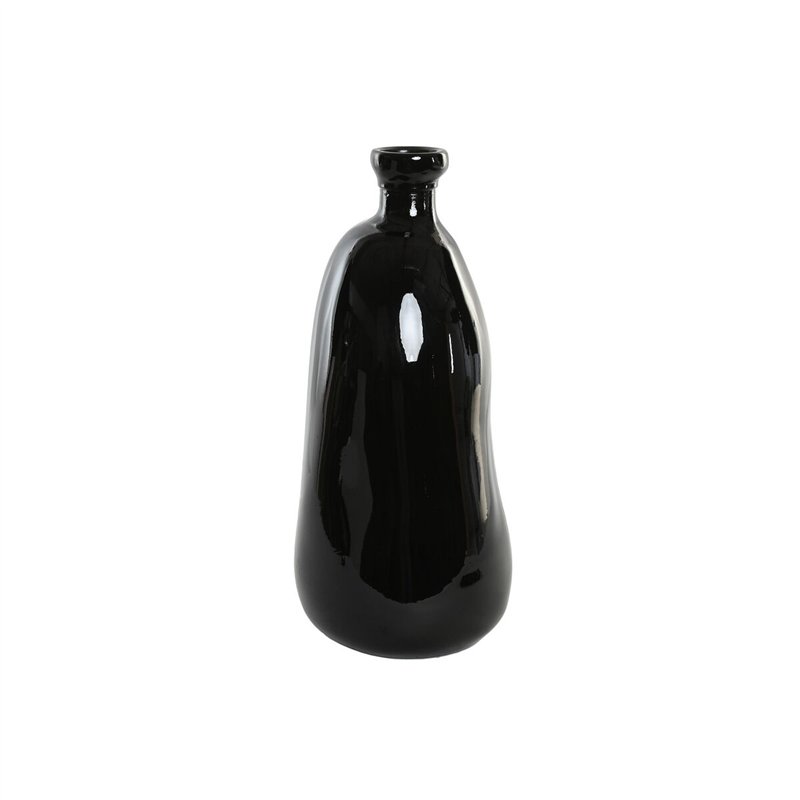 Vase Home ESPRIT Noir Cristal recyclé 22 x 22 x 51 cm
