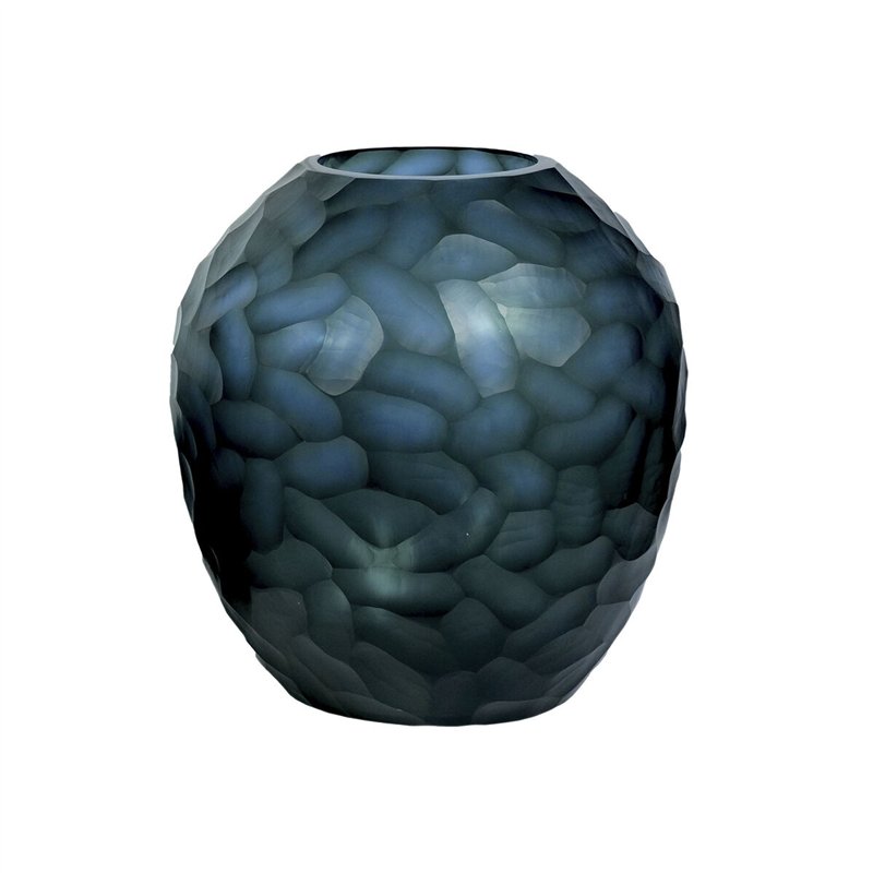 Vase Home ESPRIT Bleu Verre Moderne 29 x 29 x 30 cm