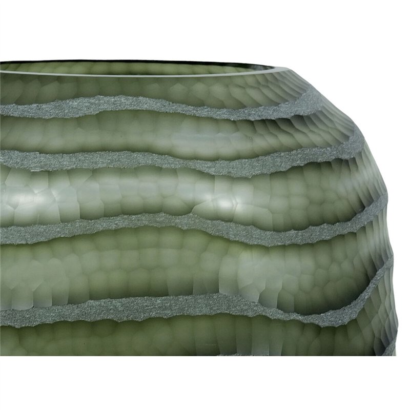 Image secondaire de Vase Home ESPRIT Vert Verre Moderne 27 x 27 x 33 cm