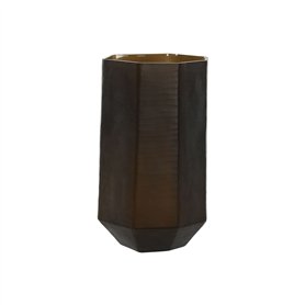 Vase Home ESPRIT Gris foncé Verre Moderne 18 x 18 x 31 cm