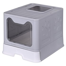 Bac à litière pour chats Diamentiq Yoko Blanc Gris Plastique