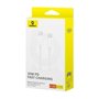 Câble USB-C vers USB-C Baseus P10365200211-00 Blanc 1 m