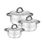 Marmite avec couvercle Feel Maestro MR-3522-6M-BLACK Argenté Acier Acier inoxydable Ø 18 cm Ø 20 cm Ø 16 cm 2