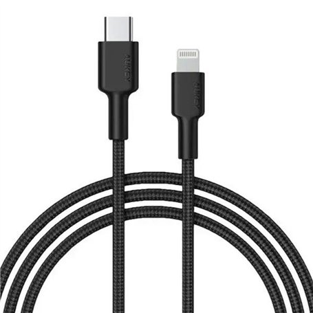 Câble USB-C vers Lightning Aukey CB-CL4 Noir 1