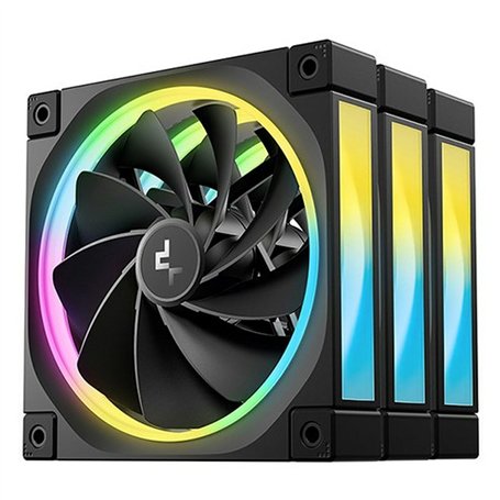 Ventillateur de cabine DEEPCOOL R-FL12R-BKAPN3-G Ø 12 cm (3 Unités)