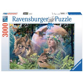 Ravensburger - Puzzle Adulte - Puzzle 3000 pièces - Loups au clair de lune - Adultes et enfants à partir de 14 ans - Puzzle de q