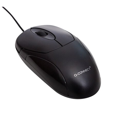 Souris filaire avec fil molette et deux boutons Port USB Noire