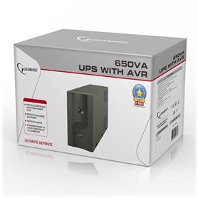 Gembird UPS-PC-652A Alimentation d'énergie Non interruptible Interactivité de Ligne 650 VA 390 W 3 Sortie(s) CA