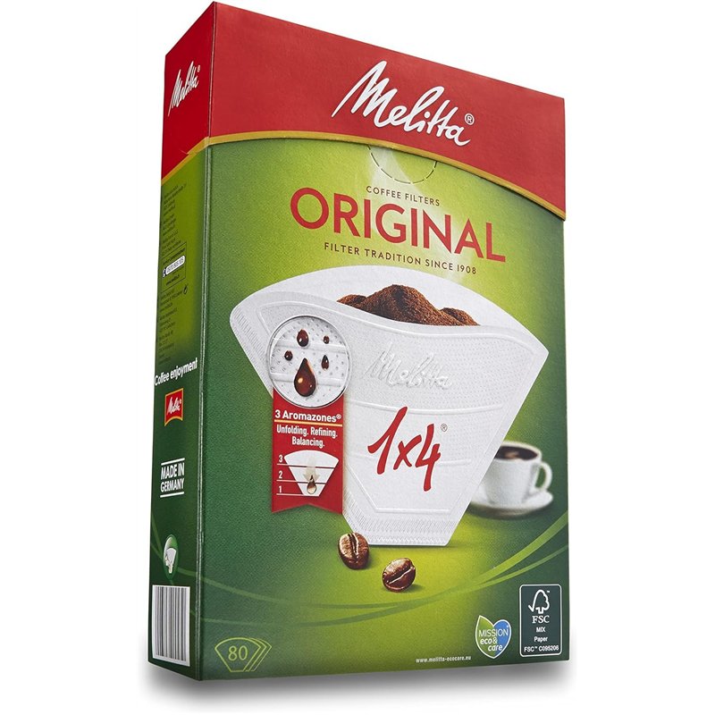 Melitta papier Filtre à Café, Blanc