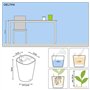 Lechuza Pot Deltini Premium Kit Complet Brillant Blanc
