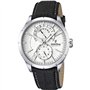 Festina Montre pour Homme F16573/1 Correa Clasico Boîtier en Acier Inoxydable Gris Bracelet en Cuir Noir