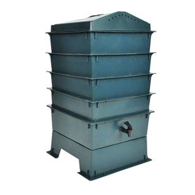 vidaXL Lombricomposteur 4 Plateaux Vermicomposteur Poubelle Bac à Compost