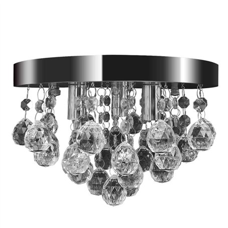 vidaXL Lustre Plafonnier Contemporain Cristal Lampe Lampe Suspendue Eclairage