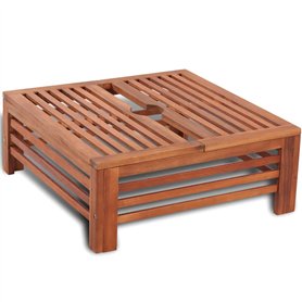 vidaXL Table d'Appoint pour Pied de Parasol Base Support Jardin Extérieur Bois