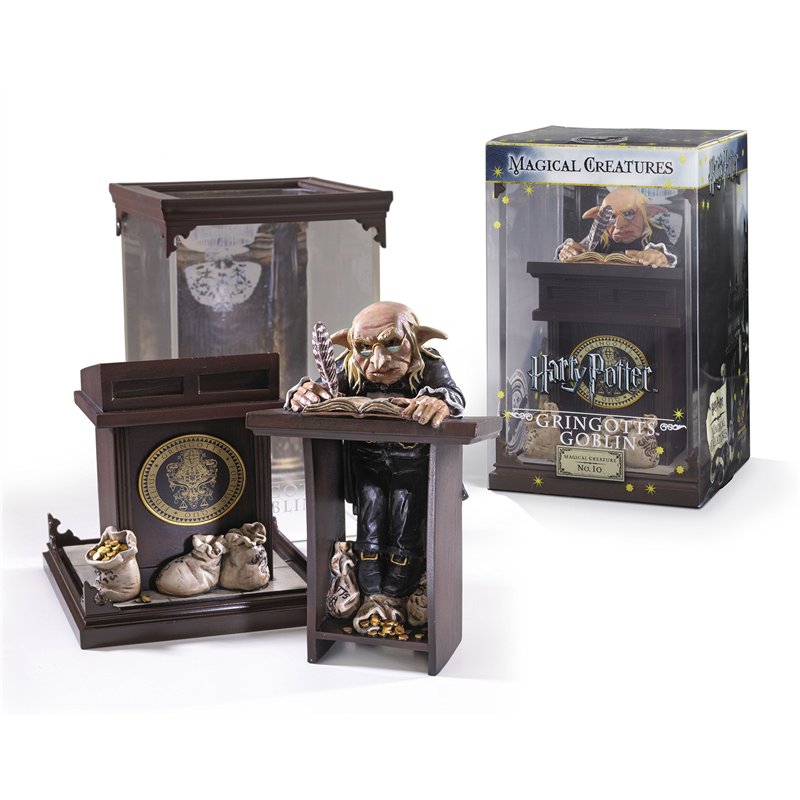 The Noble Collection - Magical Creatures Gringotts Goblin - Hand-Painted Magical Creature #10 - Officially Licensed 7in (18.5cm)