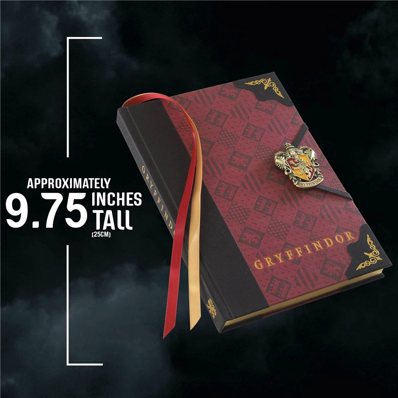 Image secondaire de The Noble Collection Harry Potter Gryffindor Journal - 9.75in (25cm) Hardbound Lined with Gilded Edges and Die Cast Enameled Cre