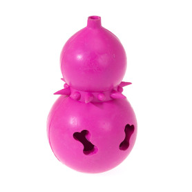 CHAPUIS SELLERIE Jouet Distributeur de Friandises Caoutchouc Naturel Rose pour Chien Longueur 11 cm Taille S