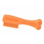CHAPUIS SELLERIE Jouet Brosse à Dent à Mâcher Caoutchouc Naturel Orange pour Chien Longueur 14 cm Taille M