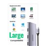 UGREEN Hub USB C HDMI VGA Adaptateur USB C Ethernet Gigabit 1000 Mbps 9 en 1 Dock Multi Ports PD 100W 3 Sorties USB 3.0 5Gbps Co
