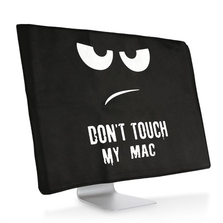 kwmobile Housse écran Ordinateur Compatible avec Apple iMac 27" / iMac Pro 27" - Protection d'écran PC - Blanc-Noir