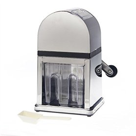 KATSU Broyeur à Glace Manuel avec Bac à Glaçons et Cuillère pour Cocktails et Smoothies