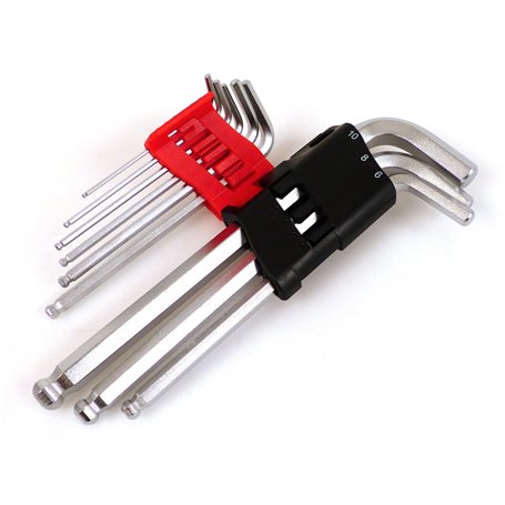 PRECISION STEEL 9 clés héxagonales coudées 1