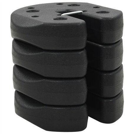 vidaXL 4X Poids pour Belvédère Noir Béton Poids pour Chapiteau Tonnelle Tente