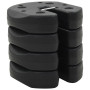 vidaXL 4X Poids pour Belvédère Noir Béton Poids pour Chapiteau Tonnelle Tente