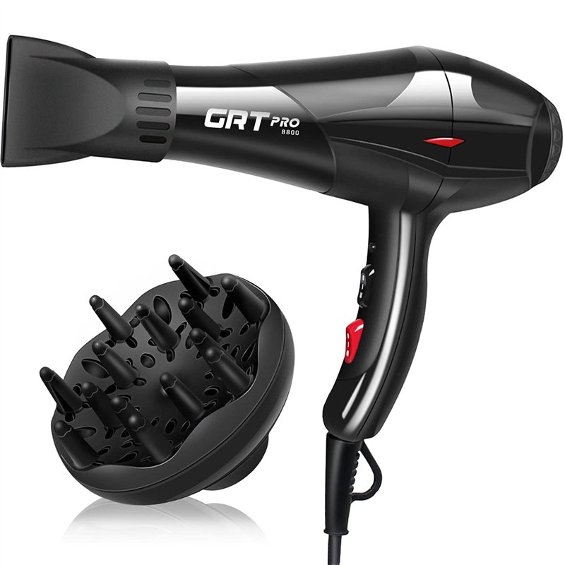 Sèche Cheveux Professionnel 3500W, Sèche-Cheveux Ionique Céramique avec Diffuseur, Puissant AC Moteur 3 Niveaux de Température 2