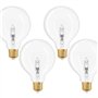 Osram Vintage Edition 1906 Lot de 4 ampoules halogènes Globe G95 20 W = 25 W E27 Transparent Blanc chaud Intensité variable