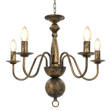 vidaXL Lustre 5 Ampoules Lampe Suspendue Lustre Luminaire Eclairage Intérieur Salon Salle de Séjour Salle à Manger Chambre à Cou