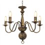 vidaXL Lustre 5 Ampoules Lampe Suspendue Lustre Luminaire Eclairage Intérieur Salon Salle de Séjour Salle à Manger Chambre à Cou
