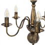 vidaXL Lustre 5 Ampoules Lampe Suspendue Lustre Luminaire Eclairage Intérieur Salon Salle de Séjour Salle à Manger Chambre à Cou